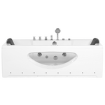 Whirlpool Badewanne weiss rechteckig mit LED 180 x 80 cm HAWES