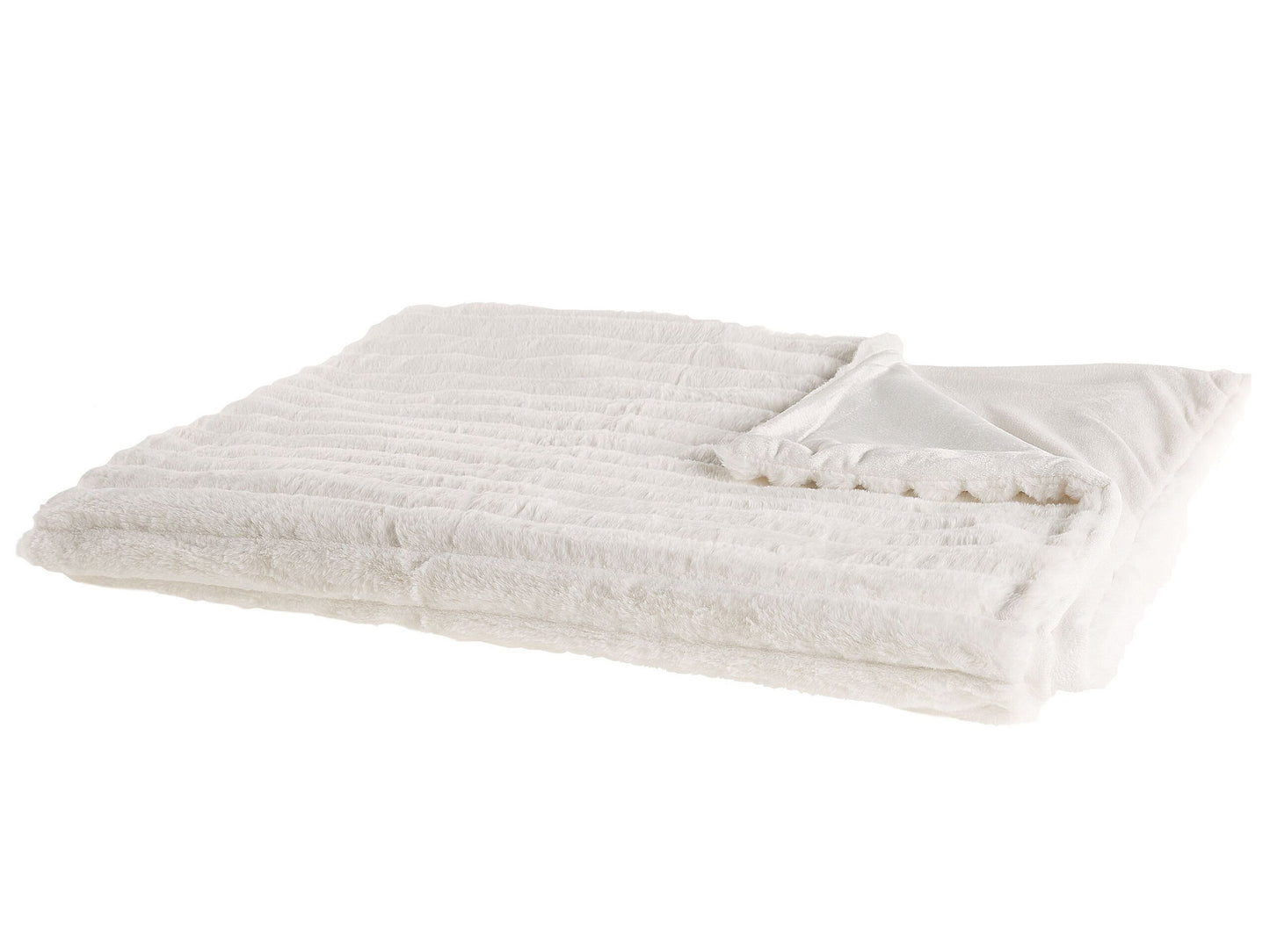 Kuscheldecke ABTEH 180 x 220 cm Cremeweiss