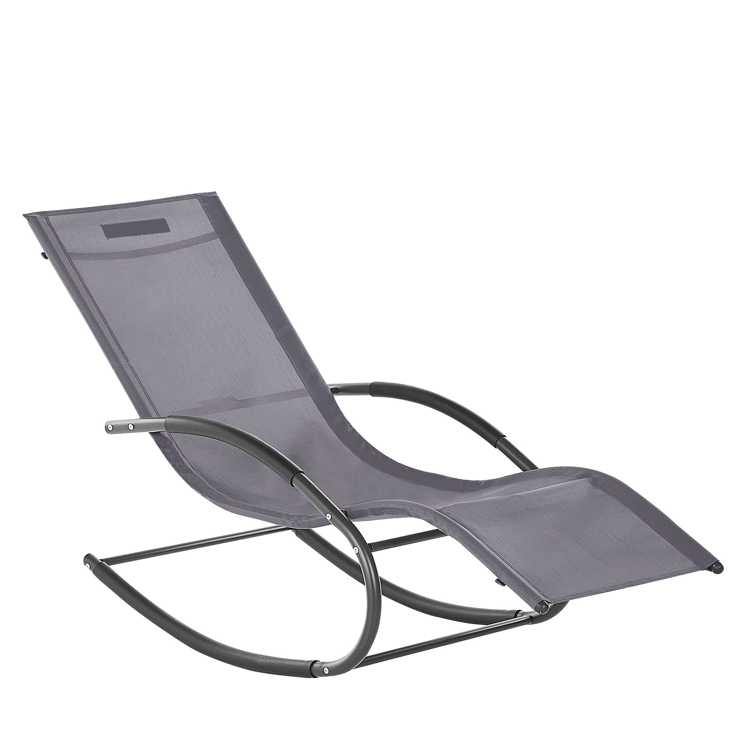 Gartenliege Stahl Textilbespannung grau Schaukelfunktion CARANO II