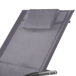 Gartenliege Stahl Textilbespannung grau Schaukelfunktion CARANO II