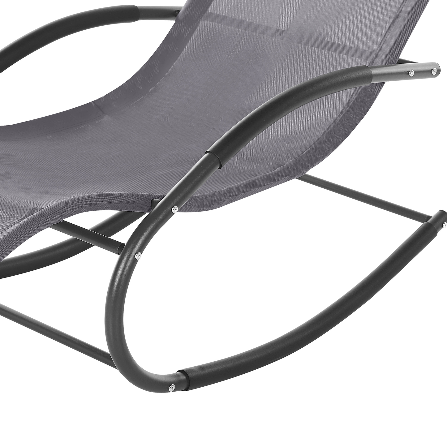 Gartenliege Stahl Textilbespannung grau Schaukelfunktion CARANO II