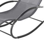 Gartenliege Stahl Textilbespannung grau Schaukelfunktion CARANO II