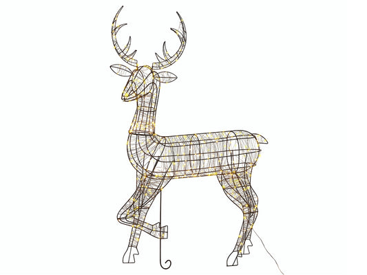 Outdoor Weihnachtsbeleuchtung LED schwarz Rentier 128 cm MAHLATTI