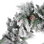 Weihnachtsgirlande weiss mit LED-Beleuchtung Schnee bedeckt 270 cm WHITEHORN