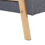 3-Sitzer Schlafsofa Stoff grau / heller Holzfarbton TJORN