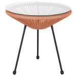 Bistro Set ACAPULCO II Polyrattan Orange