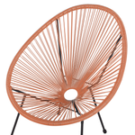 Bistro Set ACAPULCO II Polyrattan Orange