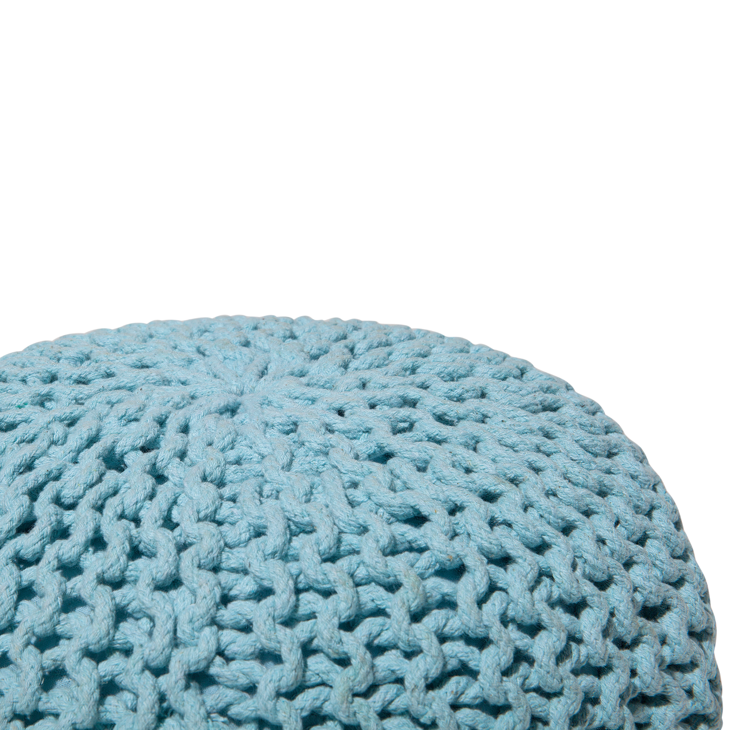 Pouf hellblau ⌀ 40 cm CONRAD