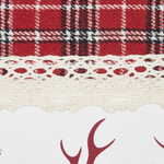 Dekokissen 2er Set ROBBIE 45 x 45 cm Rot Weihnachtsmotiv