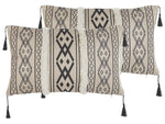 Dekokissen 2er Set PULMONARIA 30 x 50 cm Beige Geometrisches Muster