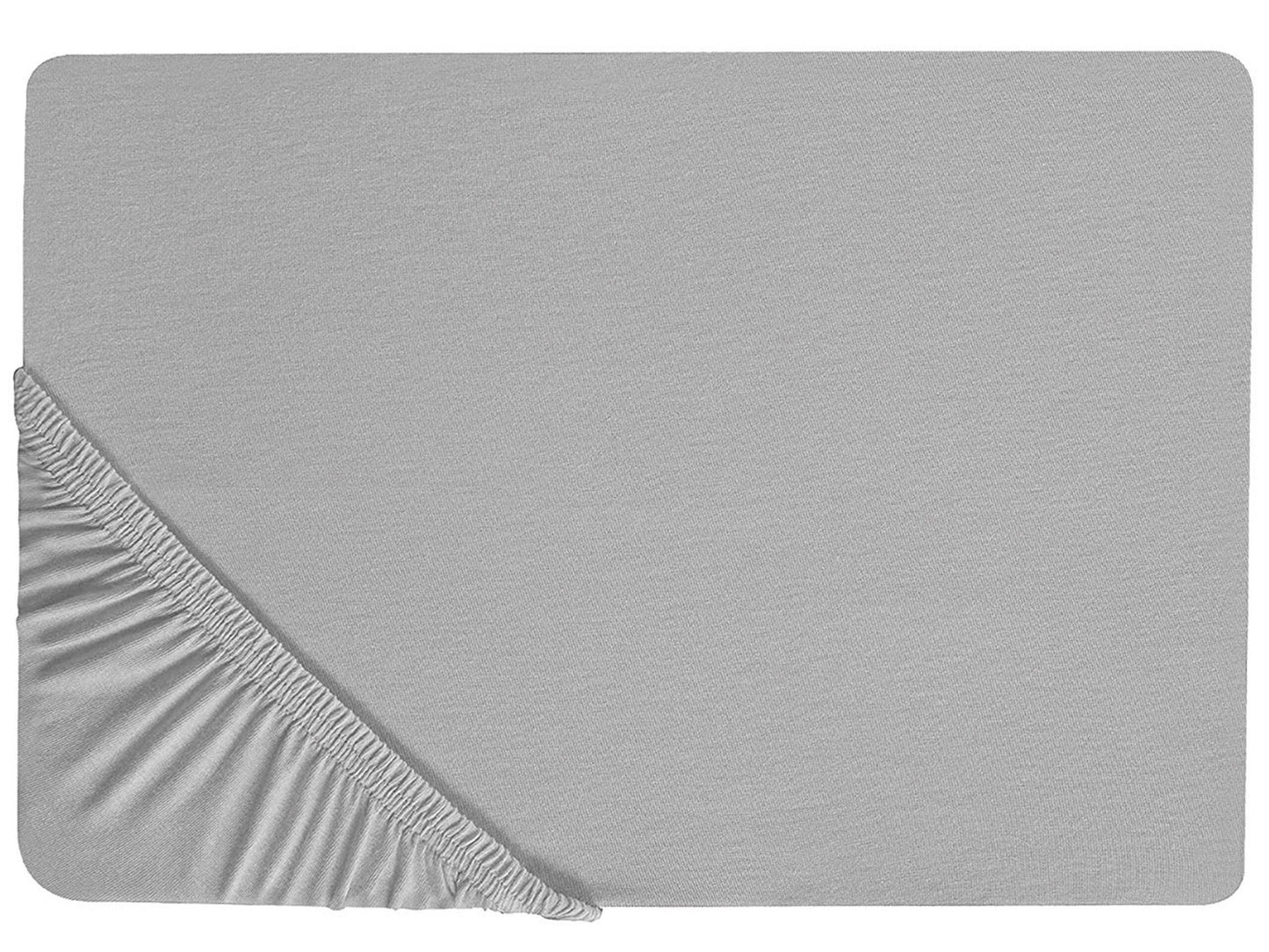 Spannbettlaken HOFUF Baumwolle 200 x 200 cm Hellgrau