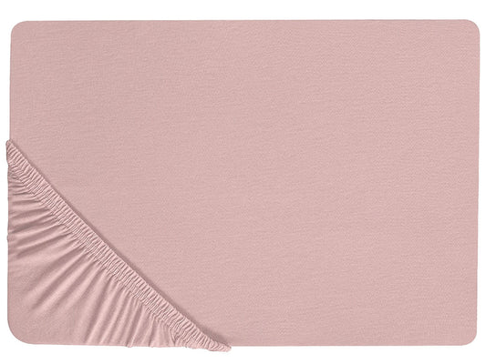 Spannbettlaken HOFUF Baumwolle 200 x 200 cm Rosa