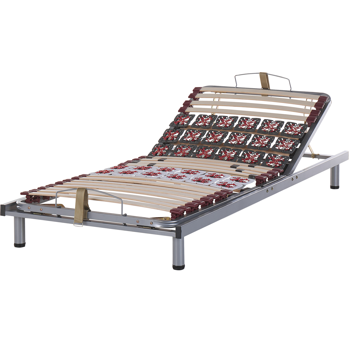 Lattenrost manuell verstellbar 2er Set MOON 180 x 200 cm Dunkelgrau