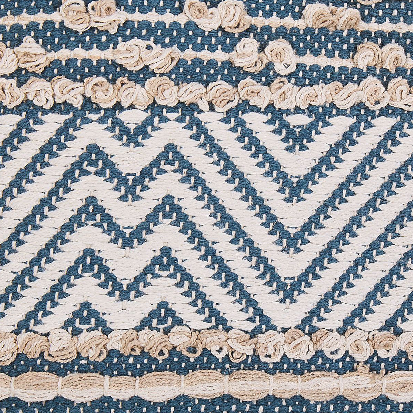 Kissen 2er Set DEWBERRY Baumwolle 45 x 45 cm Geometrisches Muster Blau