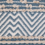 Kissen 2er Set DEWBERRY Baumwolle 45 x 45 cm Geometrisches Muster Blau
