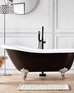 Badewanne freistehend schwarz oval 170 x 76 cm CAYMAN
