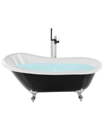 Badewanne freistehend schwarz oval 170 x 76 cm CAYMAN