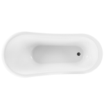 Badewanne freistehend schwarz oval 170 x 76 cm CAYMAN
