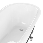 Badewanne freistehend schwarz oval 170 x 76 cm CAYMAN