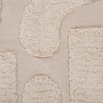Teppich Baumwolle beige 80 x 150 cm abstraktes Muster Kurzflor DIYADIN