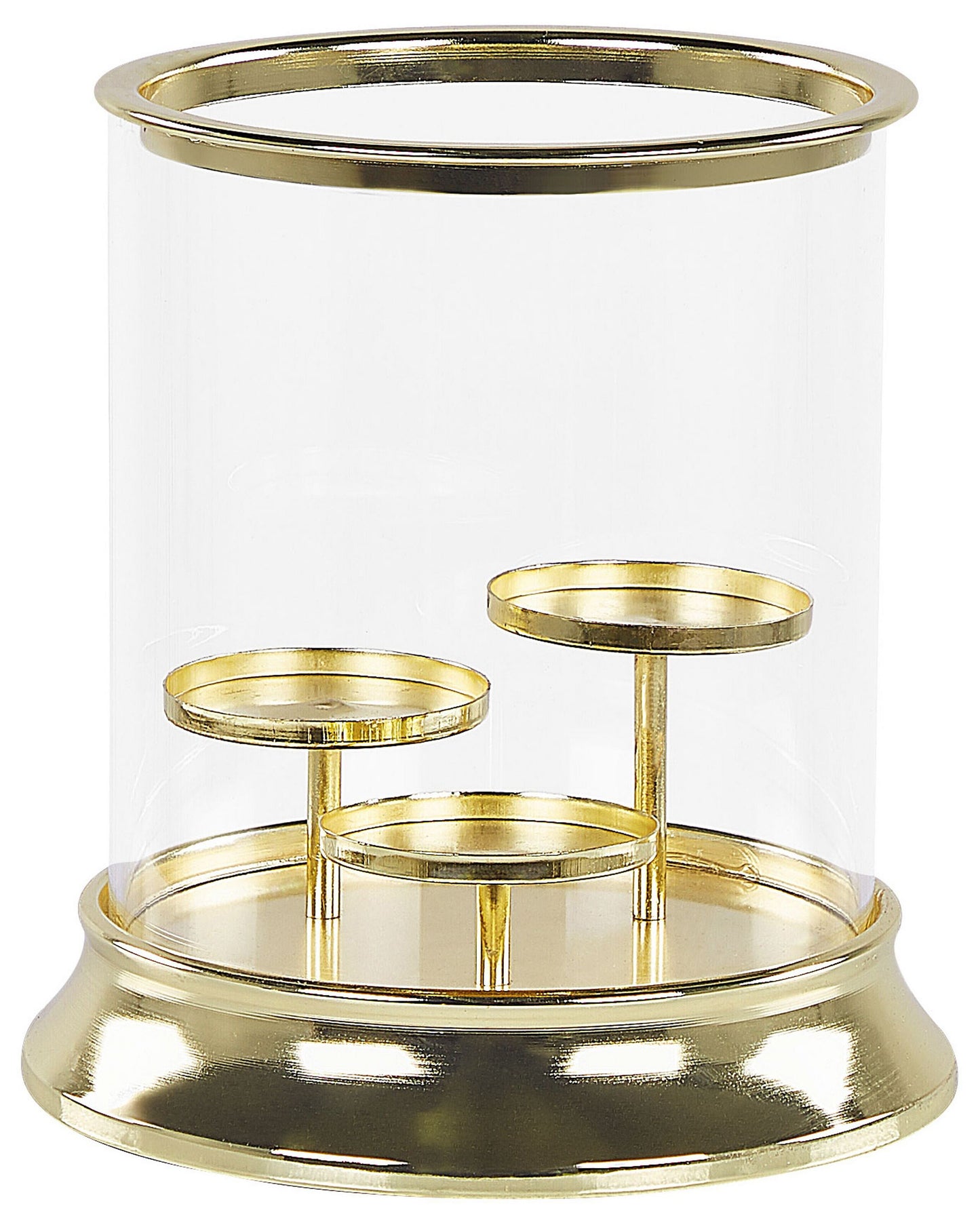 Kerzenständer CILEGON Glas 24 cm Gold