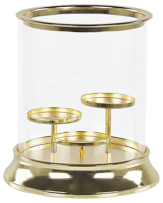Kerzenständer CILEGON Glas 24 cm Gold