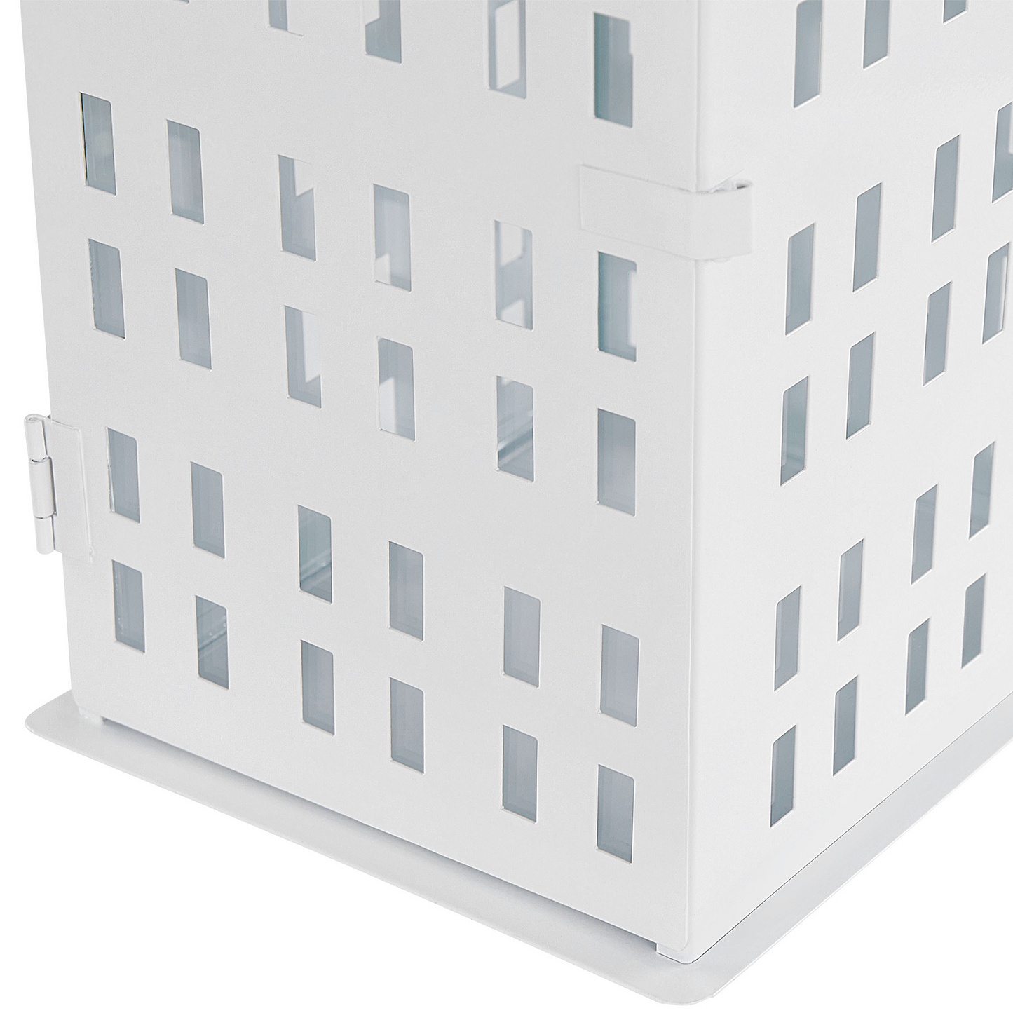 Laterne DOLOK Metall 40 cm Weiss