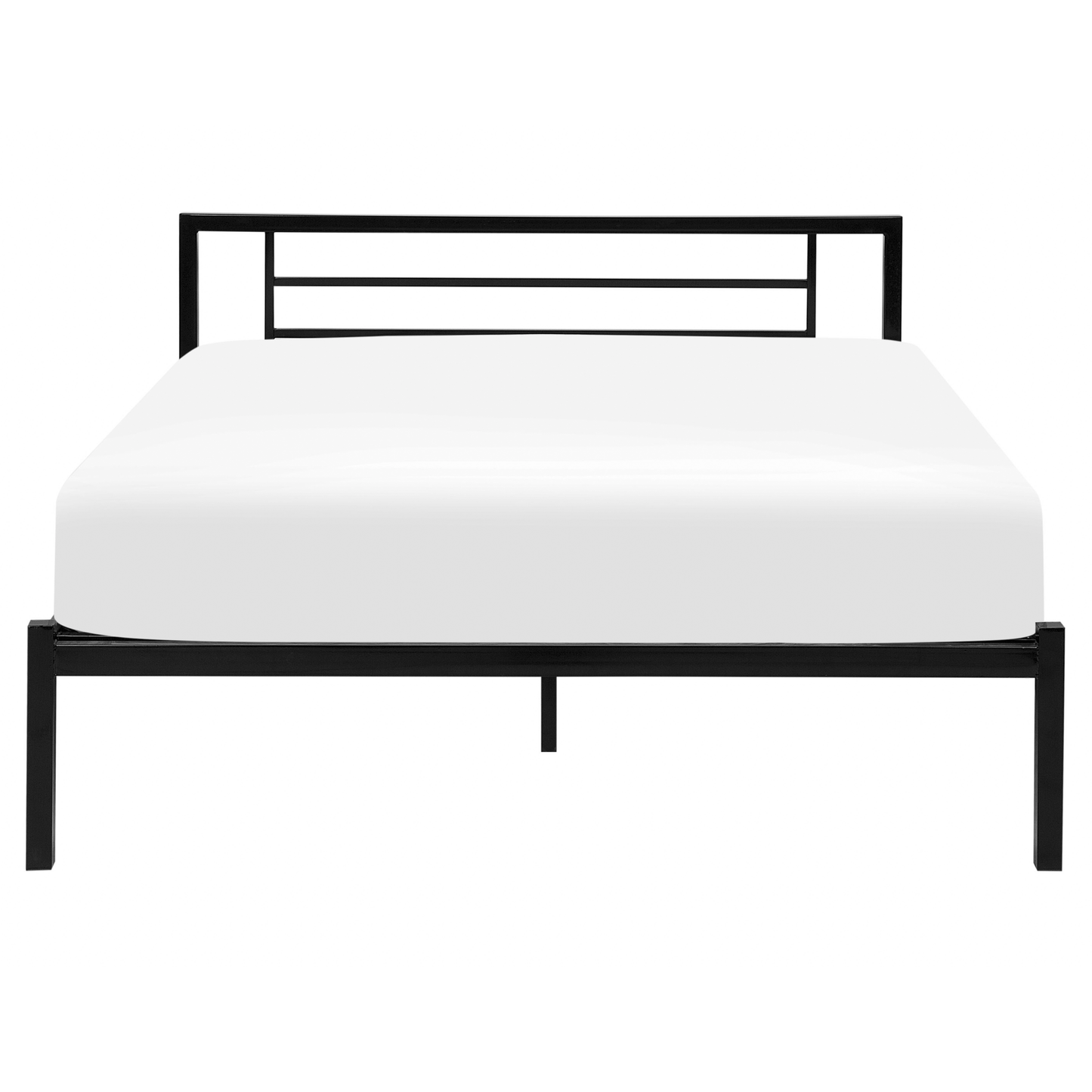 Bett mit Lattenrost Metall CUSSET 140 x 200 cm Schwarz