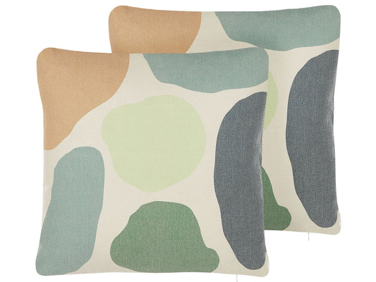 Kissen 2er Set Bunt CRINUM 45 x 45 cm