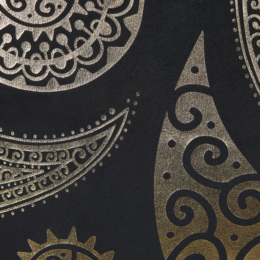 Dekokissen 2er Set URSINIA Samtstoff 45 x 45 cm Gold Orientalisches Muster
