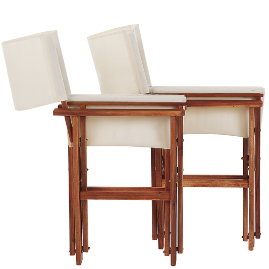 Gartenstuhl 2er Set CINE Akazienholz Grün