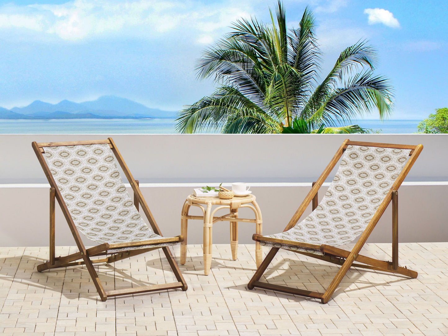 Ersatzstoff für Sonnenliege 2er Set ANZIO/AVELLINO Sandbeige Beige