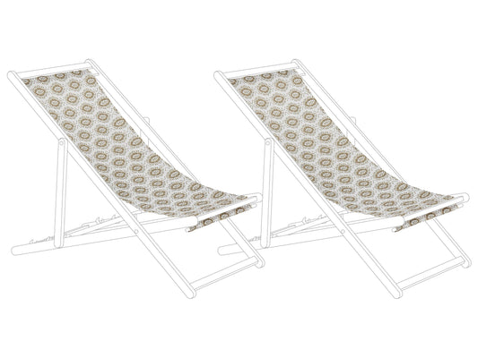 Ersatzstoff für Sonnenliege 2er Set ANZIO/AVELLINO Sandbeige Beige