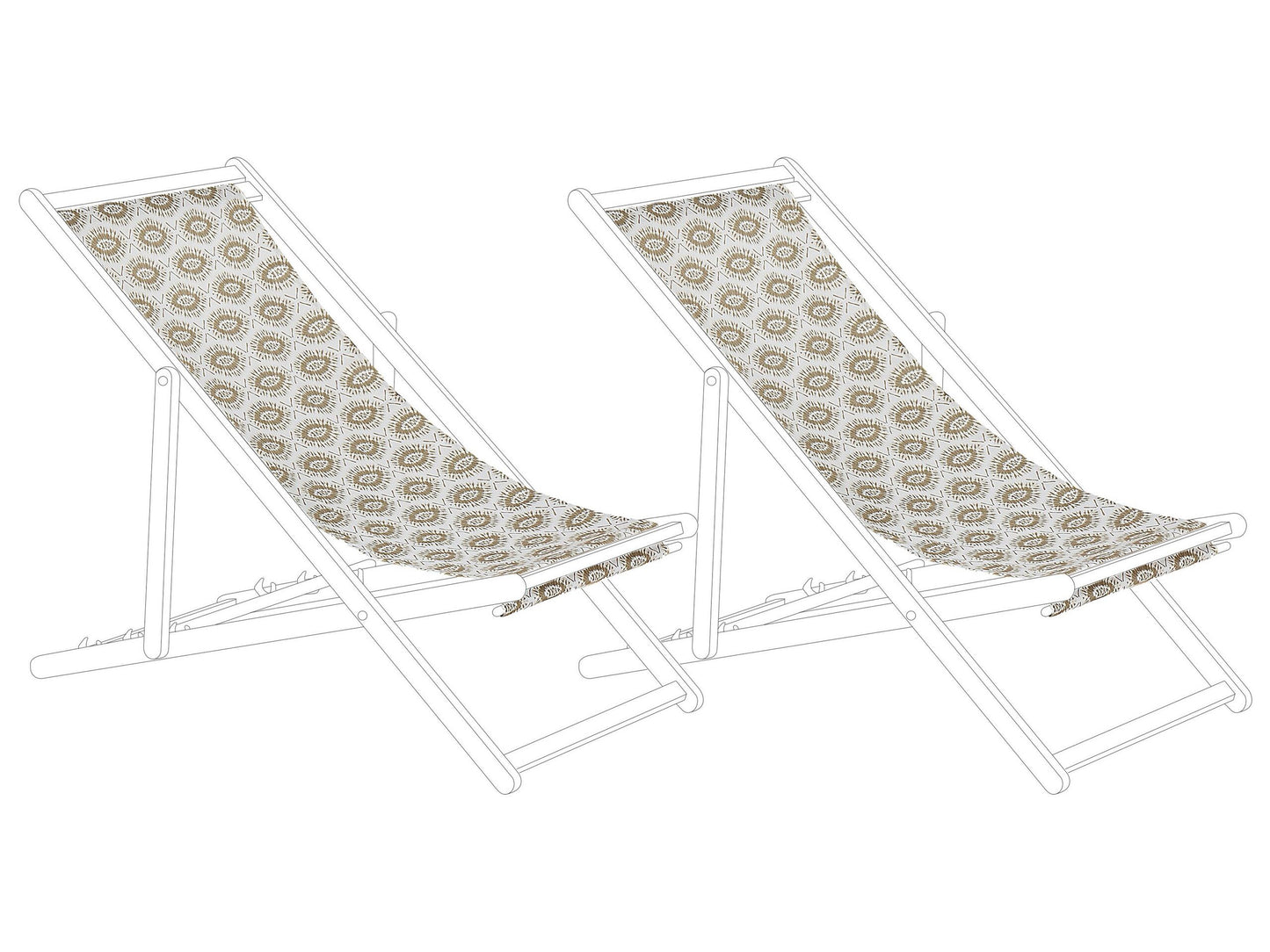 Ersatzstoff für Sonnenliege 2er Set ANZIO/AVELLINO Sandbeige Beige