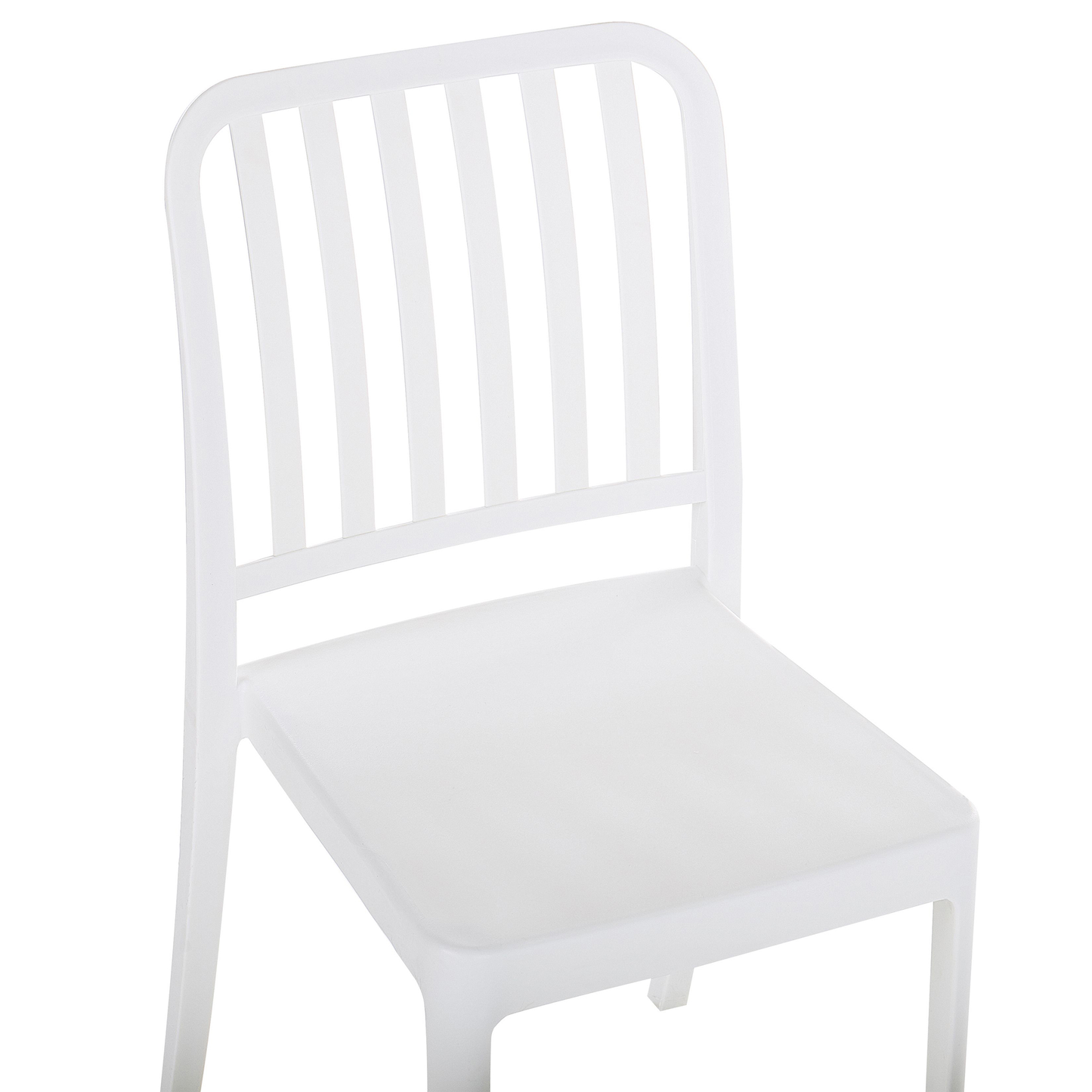 Gartenstuhl 4er Set SERSALE Kunststoff Weiss