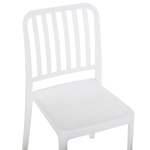 Gartenstuhl 4er Set SERSALE Kunststoff Weiss
