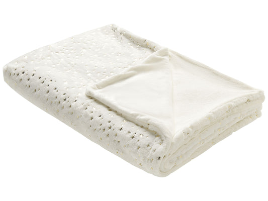 Kuscheldecke ALAZEYA 150 x 200 cm Creme