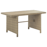 Lounge Set mit Tisch und Ottomane 5-Sitzer FONTI inkl. Kissen Polyrattan Braun