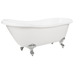 Badewanne freistehend weiss oval 170 x 76 cm CAYMAN