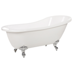 Badewanne freistehend weiss oval 170 x 76 cm CAYMAN