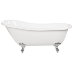 Badewanne freistehend weiss oval 170 x 76 cm CAYMAN