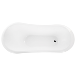 Badewanne freistehend weiss oval 170 x 76 cm CAYMAN
