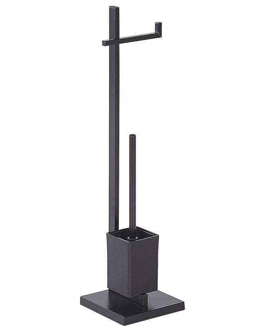 Halter für Toilettenpapier und Bürste ULAPES Metall Schwarz