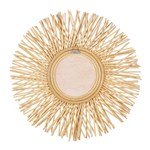 Wandspiegel KALASIN 60 cm 60 cm Rattan Naturfarben