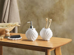 Badaccessoires Set 3-teilig SHELL Keramik Weiss