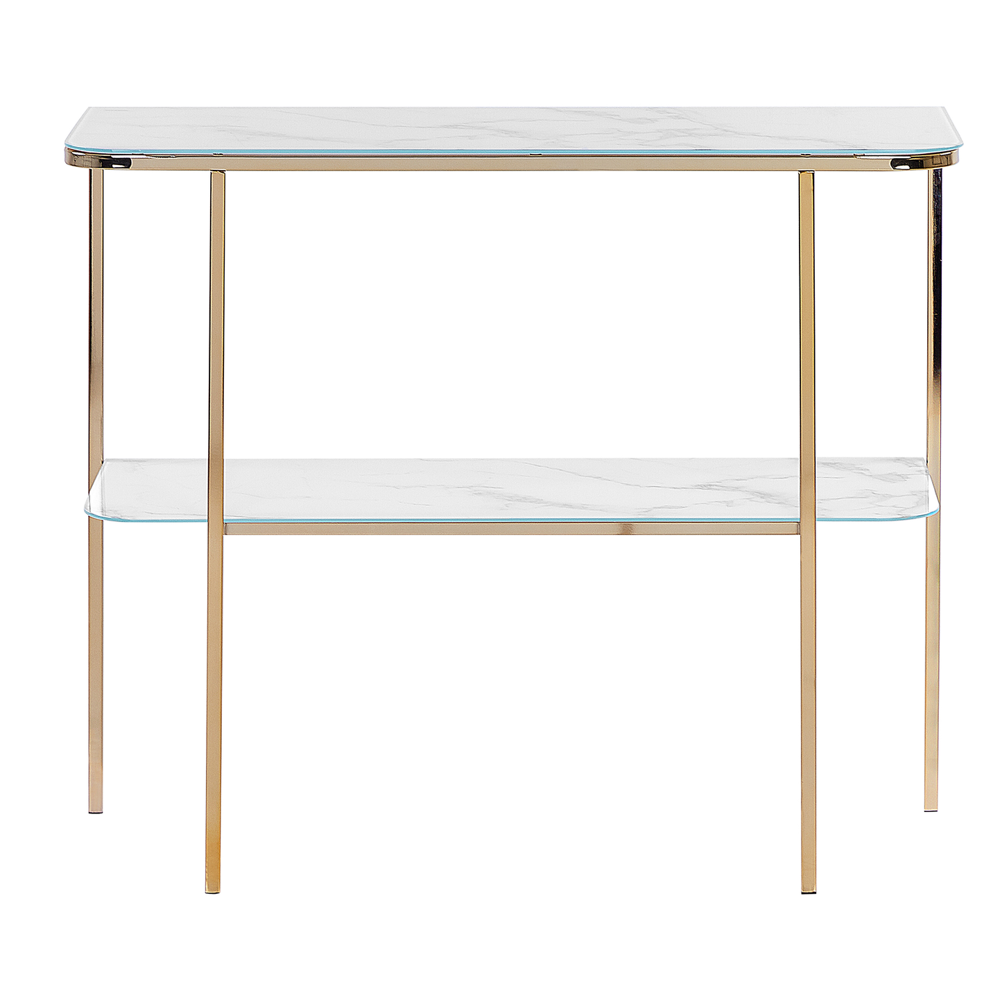 Konsolentisch CALVERT Sicherheitsglas Gold
