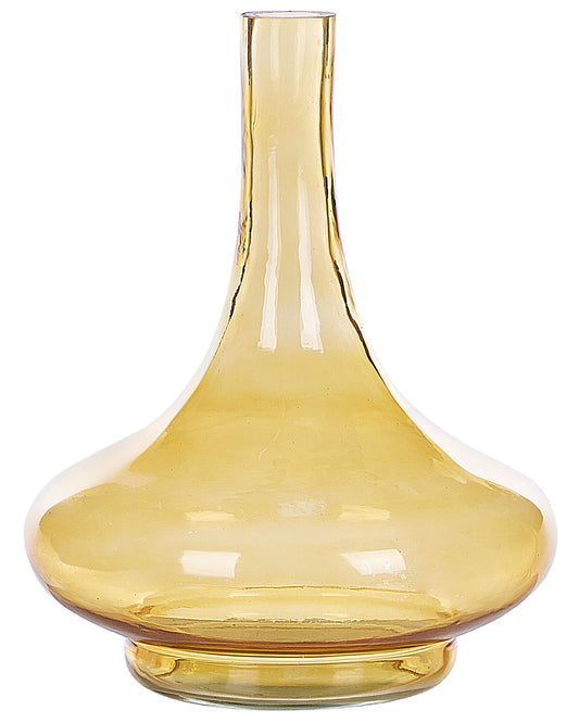 Dekovase PANEER Glas 30 cm Gelb
