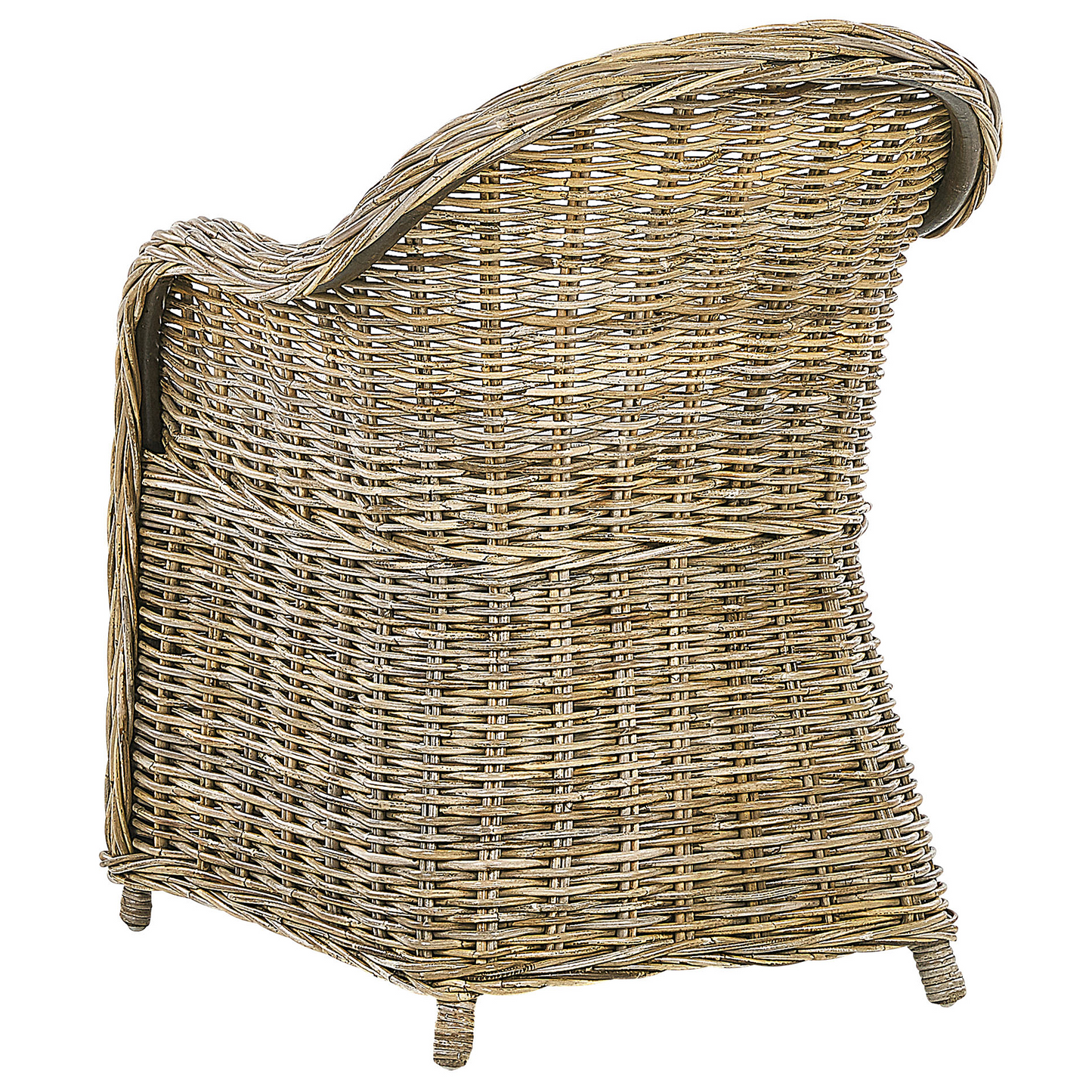 Gartensessel 2er Set mit Auflagen SUSUA Rattan Naturfarben