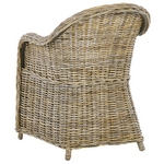 Gartensessel 2er Set mit Auflagen SUSUA Rattan Naturfarben
