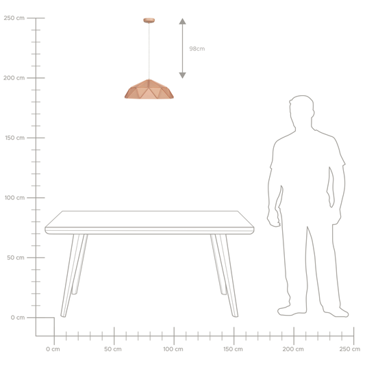 Hängelampe SENIA Metall Pfirsichrosa